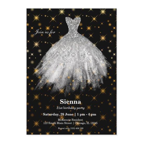 Glitter watercolor dresses