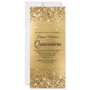 Glittery Gold Foil Quinceañera