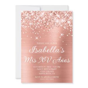 Glittery Pink Peach Foil Mis XV Años Photo