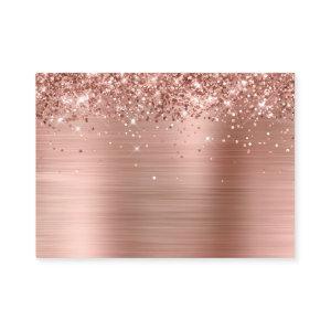 Glittery Rose Gold Foil Blank Mighty Place Card