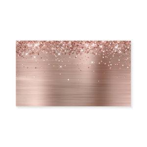 Glittery Rose Gold Foil Blank Place Card