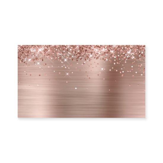 Glittery Rose Gold Foil Blank Place Card