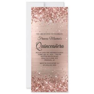 Glittery Rose Gold Foil Quinceañera