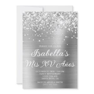 Glittery Silver Foil Mis XV Años Photo