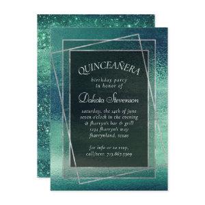 Glitzy Foil | Seafoam Iridescent Green Quinceanera