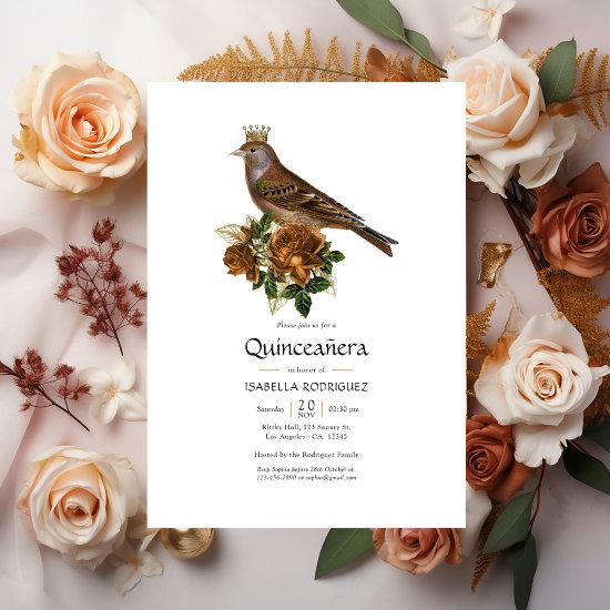 Gold and Copper Vintage Chic Quinceañera
