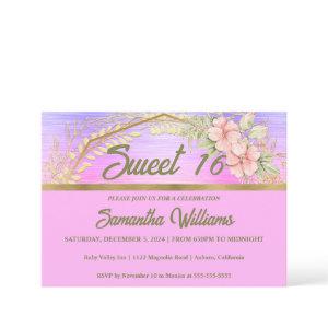 Gold and Floral Sweet 16