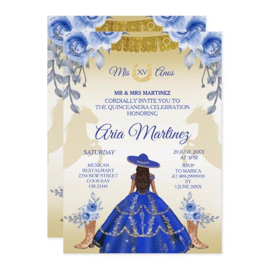 Gold and Navy Boots Charra