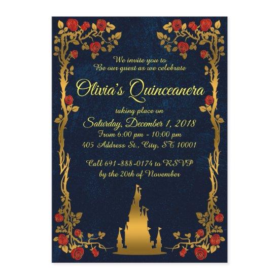 Gold and Navy Quinceañera