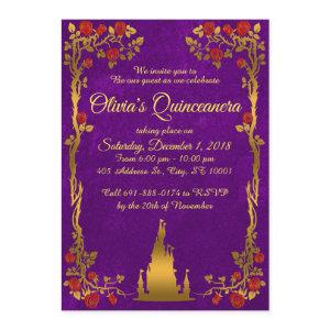 Gold and Purple Fairytale Quinceanera
