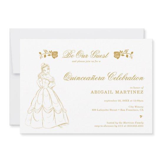 Gold Beauty and the Beast Quinceañera