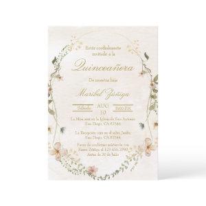 Gold beige w/wreath Quinceanera
