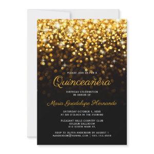 Gold Black Hollywood Glam Quinceañera Birthday