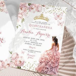 Gold Blush Pink Mexican Royal Princess Quinceañera