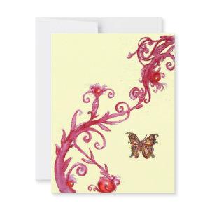 GOLD BUTTERFLY , bright red cream
