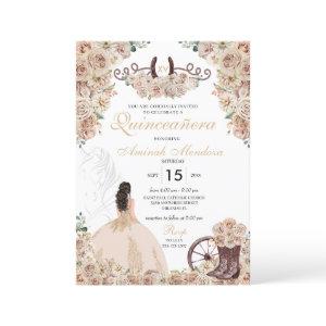 Gold Champagne Rustic Western Horse Quinceañera