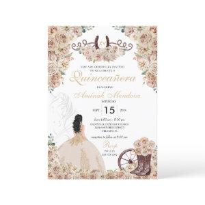 Gold Champagne Rustic Western Horse Quinceañera