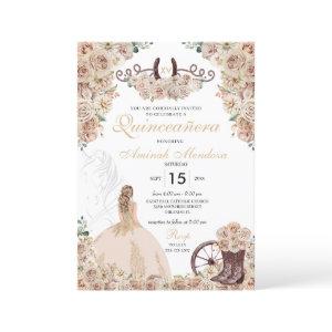 Gold Champagne Rustic Western Horse Quinceañera