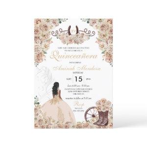 Gold Champagne Rustic Western Horse Quinceañera