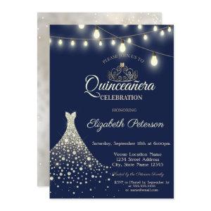 Gold Diamonds Dress Quinceañera