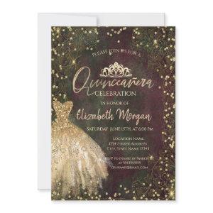 Gold Dress Tiara,Diamonds Retro Quinceañera