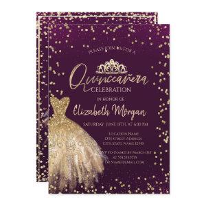 Gold Dress Tiara,Diamonds Violet Quinceañera