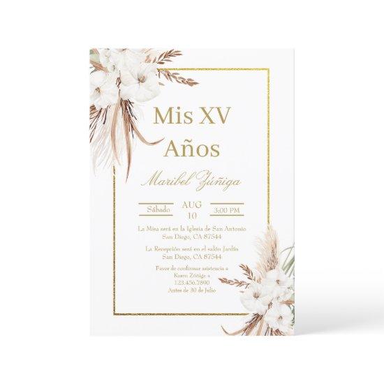 Gold frame Quinceanera