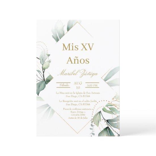 Gold frame Quinceanera