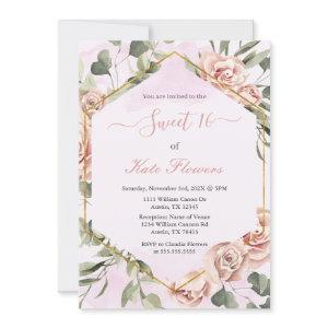 Gold frame with roses Quinceanera spanish