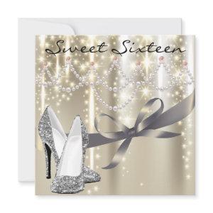 Gold Glimmer Silver Shoes Sweet Sixteen