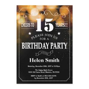 Gold Glitter 15th Birthday