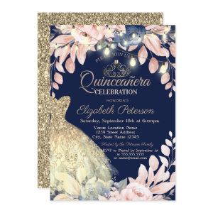 Gold Glitter Dress,Tiara Floral Quinceañera