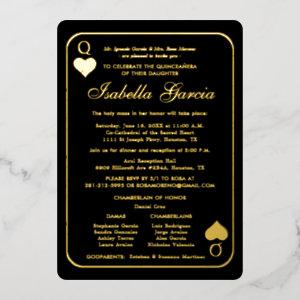 Gold Glitter Playing Card | Las Vegas Quinceañera