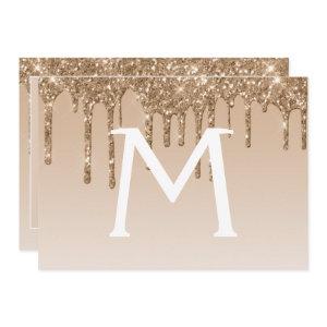 Gold Glitter Quinceanera Save the Date