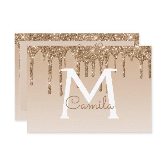 Gold Glitter Quinceanera Save the Date