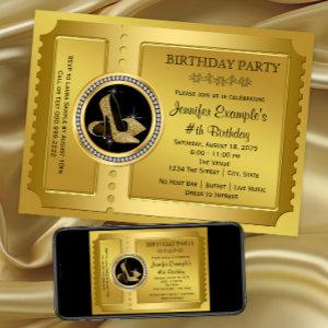 Gold High Heel Shoe Birthday Party