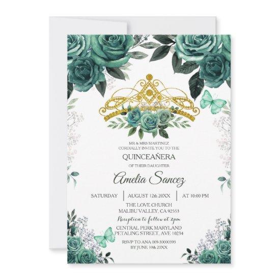 Gold & Hunter Emerald Green Mis Quince