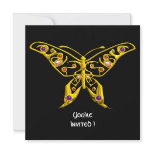 GOLD HYPER BUTTERFLY,GEMSTONES Black Wedding