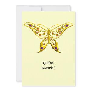 GOLD HYPER BUTTERFLY,GEMSTONES Cream Wedding