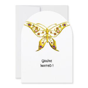 GOLD HYPER BUTTERFLY,GEMSTONES Wedding