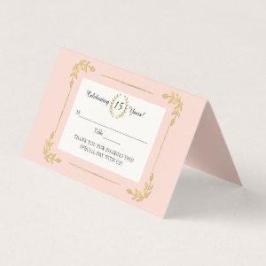 Gold Laurel Leaf Blush Pink Wreath Quinceanera
