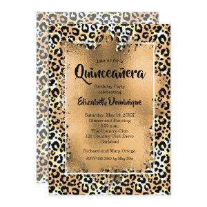 Gold Leopard Quinceañera Birthday Party