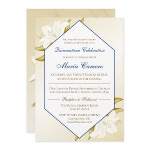 Gold Lilies & Navy Blue Quinceañera