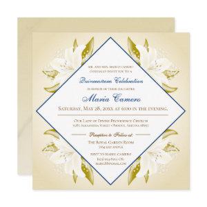 Gold Lilies & Navy Blue Quinceañera