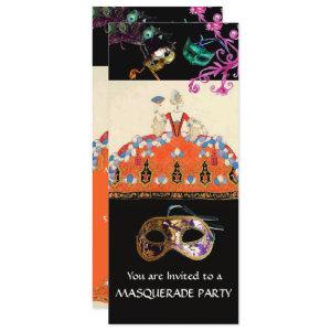 GOLD MASKS ORANGE LADY MASQUERADE PARTY Programme