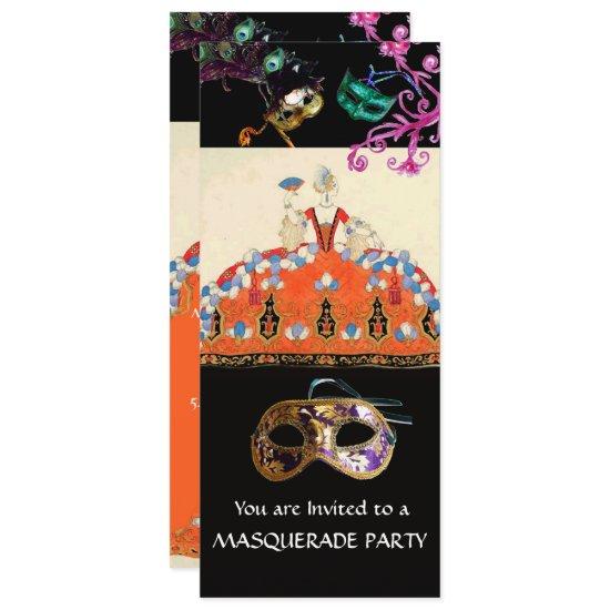 GOLD MASKS ORANGE LADY MASQUERADE PARTY Programme