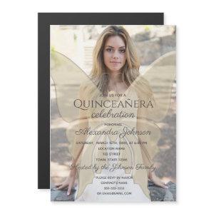 Gold Photo Quinceanera Magnetic