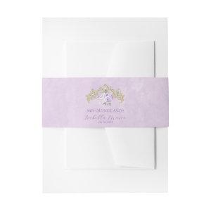 Gold Purple Floral Quinceañera  Belly Band
