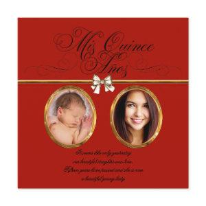 Gold Red Black Photo Quinceanera