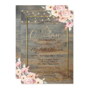 Gold Tiara,Gold Frame,Floral Wood Quinceañera